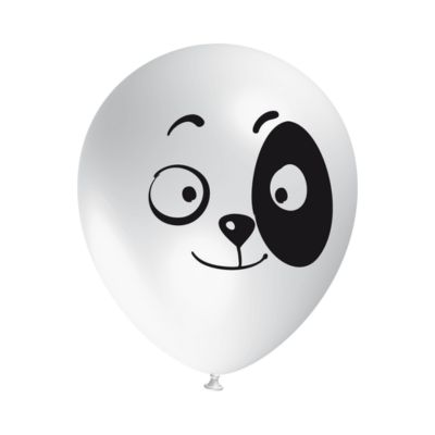 Round Stampa Faccia Panda 30cm/12" Cf 5 Pz