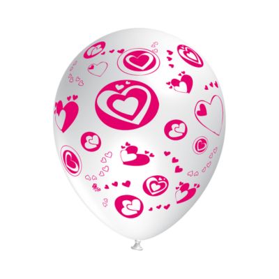 Round Stampa Cuori 30cm/12" Cf 25 Pz