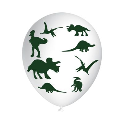 Round Stampa Dinosauri 30cm/12" Cf 25 Pz