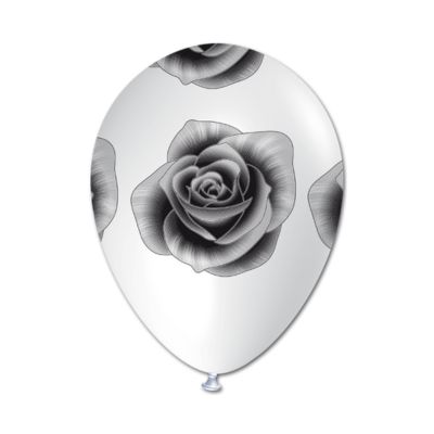 Round Stampa Rosa 30cm/12" Cf 5 Pz