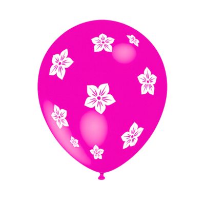 Round Stampa Fiore 5 Petali 30cm/12" Cf 5 Pz