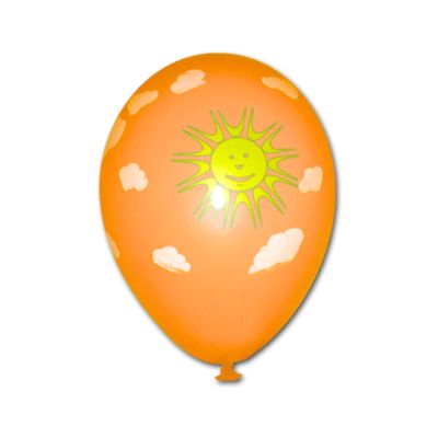 Round Stampa Sole e Nuvole 30cm/12" Cf 25 Pz