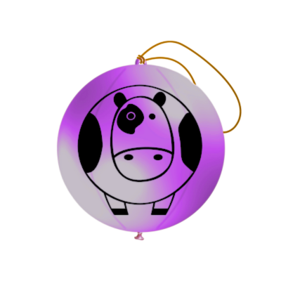 Puchball Stampa Mucca 40cm/16" Cf 10 Pz