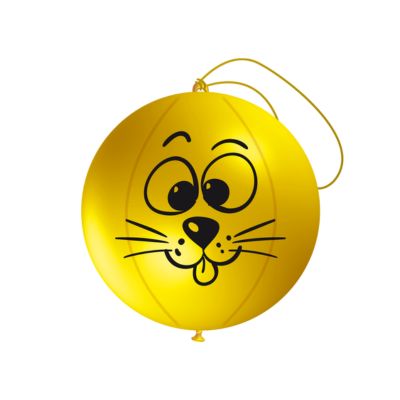 Punchball Stampa Faccia Gatto 40cm/16" Cf 50 Pz