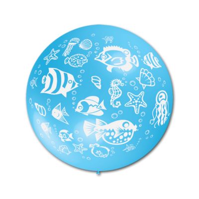 Round Stampa Pesci 100cm/40" Cf 2 Pz