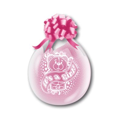 Palloncino Regali Stampa It's a Girl 45cm/18" Cf 10 Pz