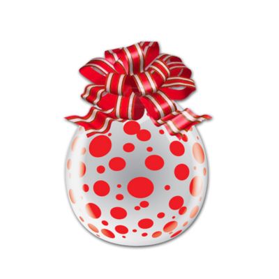 Palloncino Regali Stampa Pois 45cm/18" Cf 10 Pz