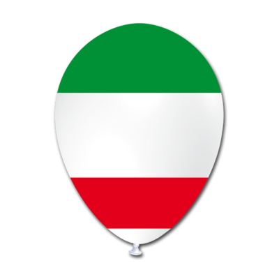 Round Stampa TPR Bandiera Italia 30cm/12" Cf 100 Pz