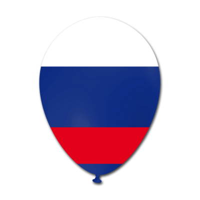 Round Stampa TPR Bandiera Russia 30cm/12" Cf 100 Pz