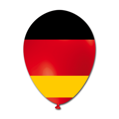 Round Stampa TPR Bandiera Germania 30cm/12" Cf 100 Pz