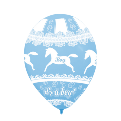 Round Stampa TPR It's a Boy 30cm/12" Cf 100 Pz