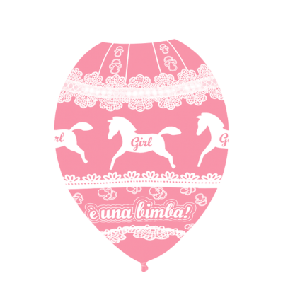 Round Stampa TPR It's a Girl 30cm/12" Cf 100 Pz