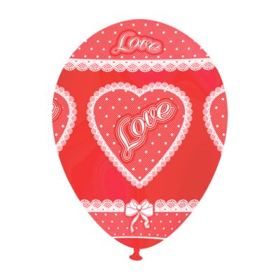 Round Stampa TPR Love 30cm/12" Cf 100 Pz