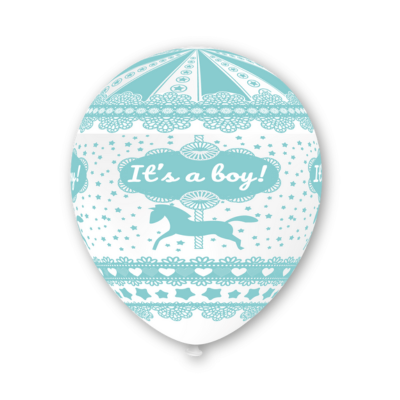 Round Stampa TPR It's a Boy 30cm/12" Cf 100 Pz
