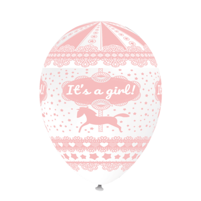 Round Stampa TPR It's a Girl 30cm/12" Cf 100 Pz