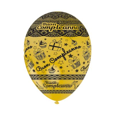 Round Stampa TPR Buon Compleanno 30cm/12" Cf 100 Pz
