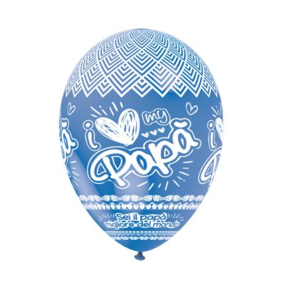 Round Stampa TPR I Love You Papà 30cm/12" Cf 100 Pz
