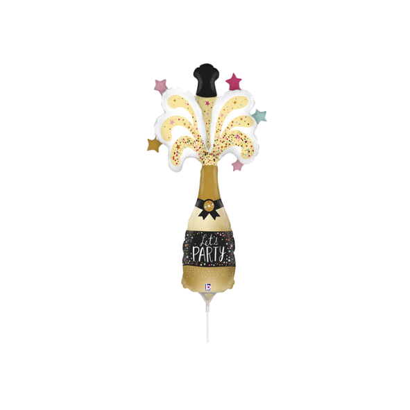 Bottiglia di Champagne "Let's Party" 36cm/14" Cf 10 Pz