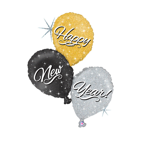 Palloncini Olografico Happy New Year 100cm/40"