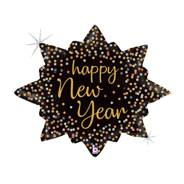 Superstella Olografica Happy New Year 80cm/32"