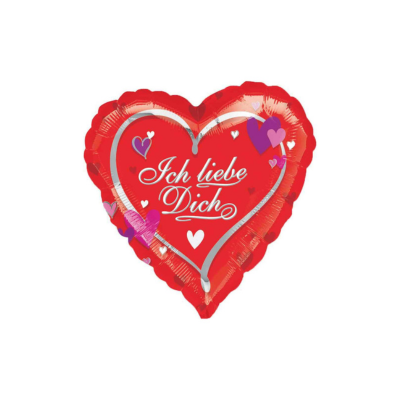 Mylar Cuore "Ich Liebe Dich" 45cm/18"