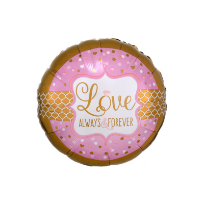 Mylar Tondo "Love Always & Forever" 71cm/28"