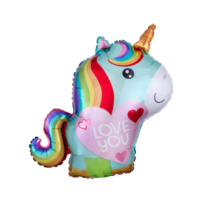 Mylar Unicorno "Love You" 53cm/21"
