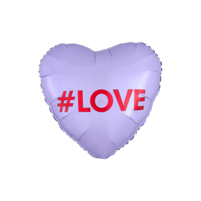 Mylar Cuore #Love 43cm/17"