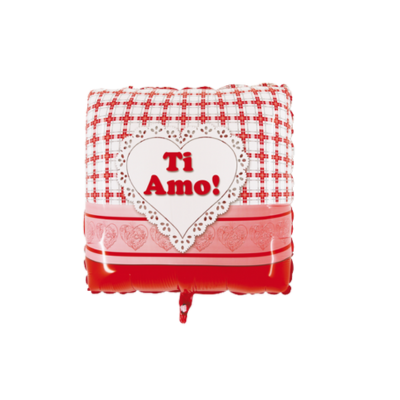 Mylar Quadrato Ti Amo 56x56cm/22"x22"