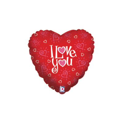 Mylar Cuore "I Love You" 45cm/18"