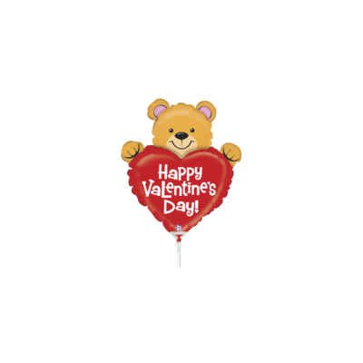 Mylar Orsetto "Happy Valentine's Day" 36m/14"