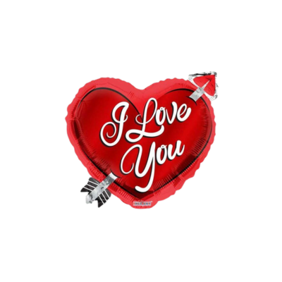 Mylar Cuore Freccia I Love You 45cm/18"