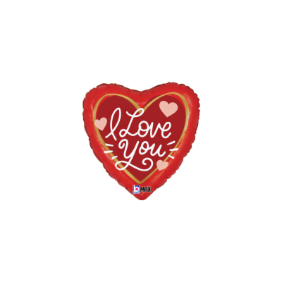 Mylar Cuore "I Love You" 23cm/9" Cf 10 Pz