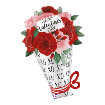 Mylar Mazzzo di Rose Happy Valentine's Day 76cm/30"