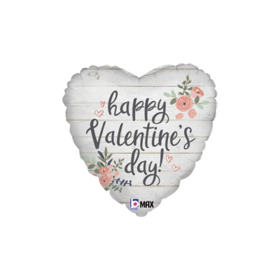 Mylar Cuore "Happy Valentine's Day" 45cm/18"