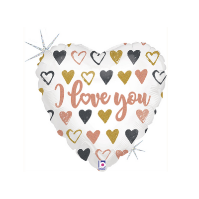 Mylar Cuore "I Love You" 90cm/36"