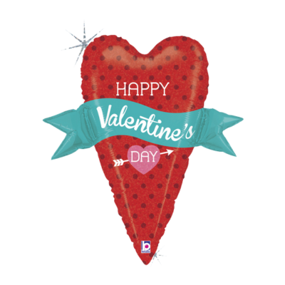 Mylar Cuore Happy Valentine's Day 108cm/43"