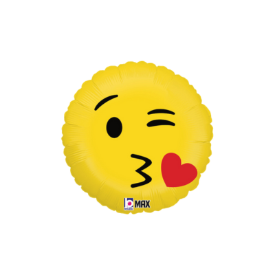 Mylar Tondo Smiley Kiss 45cm/18"