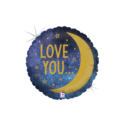 Mylar Tondo Love You Moon 45cm/18"