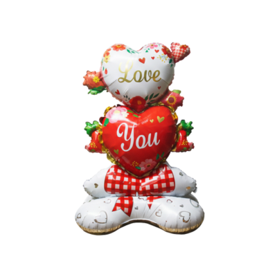 Mylar Stand-Up Cuori Love You 112cm/45"