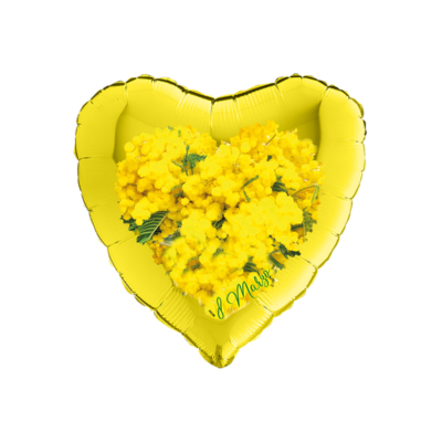 Cuore Mimose 8 Marzo 45cm/18" Cf 10 Pz
